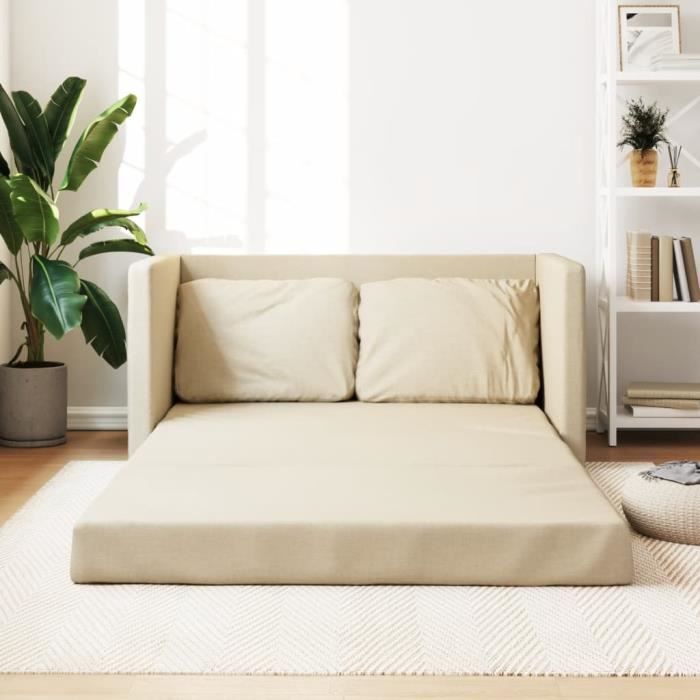 Produit similaire: Canapé-lit 2 en 1 crème 112x174x55 cm tissu 353970