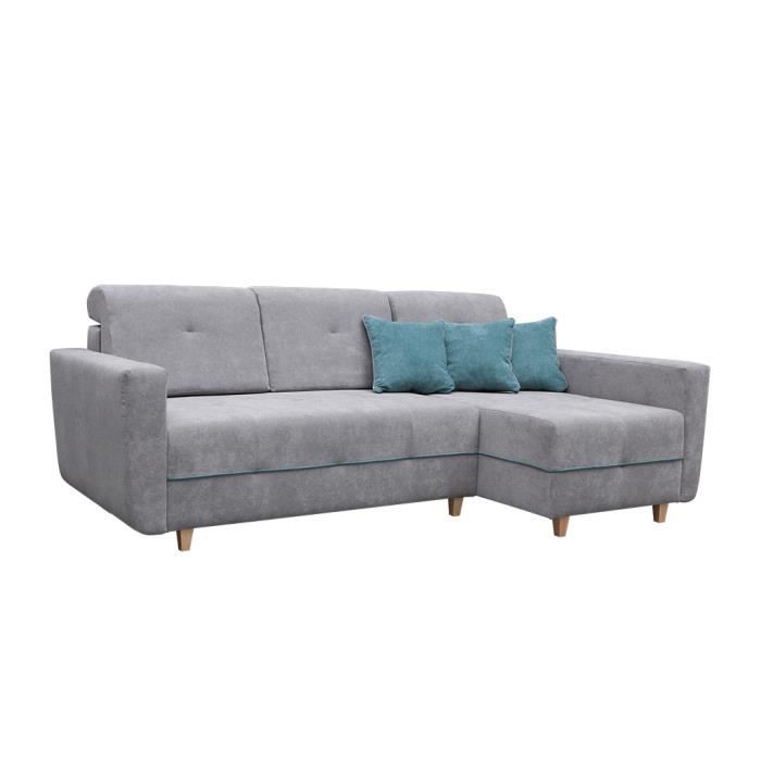 Produit similaire: Canapé d'angle pour le salon Coin avec fonction couchage - Style scandinave - Tucson New (gris,droit)