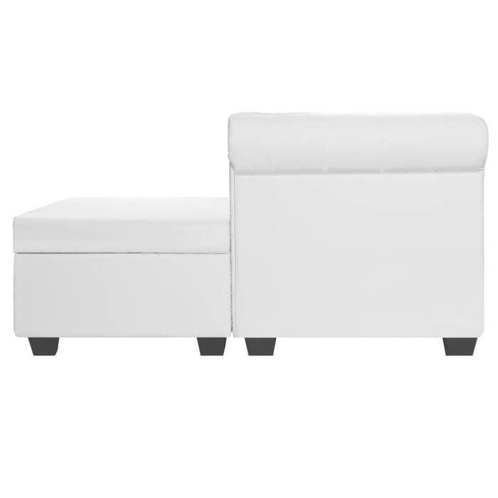 Produit similaire: Sofa droit fixe - Clic Clac Canapé Chesterfield en forme de L cuir synthétique blanc CA4804420