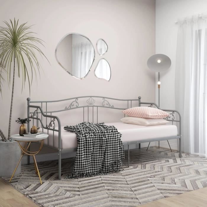 Produit similaire: Lit adulte seul Contemporain Cadre de canapé-lit Gris Métal 90x200 cm - SPV