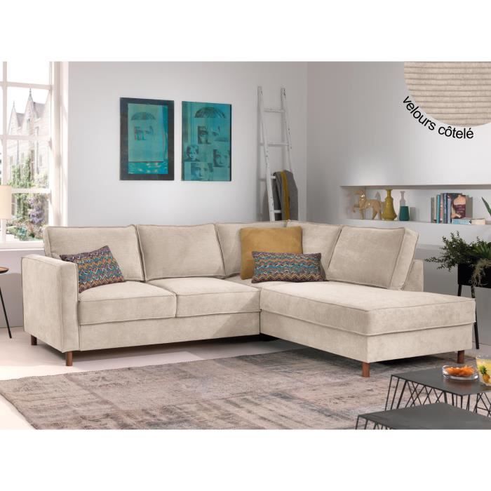 Produit similaire: Jake - canapé d'angle droit - convertible - 5 places - en velours côtelé