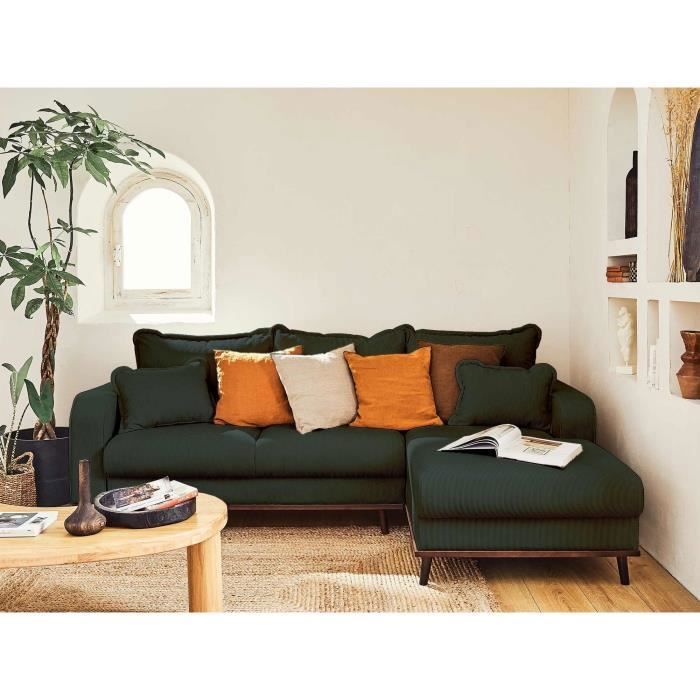 Produit similaire: Canapé d'angle convertible - LISA DESIGN - Albane - Vert - 4 places - Coffre de rangement