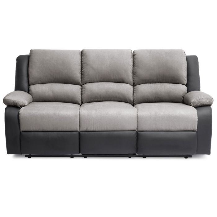 Produit similaire: Canapé Relaxation 3 places Microfibre et Simili LEO - Gris et Noir - L193 x 93 x 96cm - LOUNGITUDE