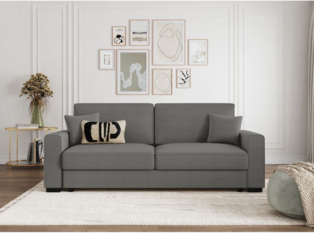 Produit similaire: Canapé droit MARGOT convertible en velours côtelé