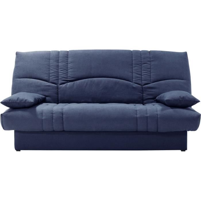 Produit similaire: Clic clac 3 places THELMA - Tissu Soro bleu foncé - Couchage 125x190 cm - L190 x P92 x H96 cm
