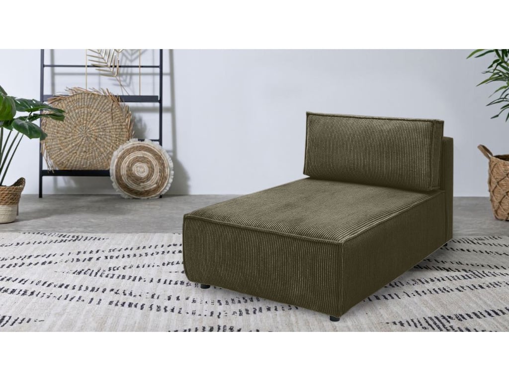 Produit similaire: Méridienne sans accoudoir pour canapé modulable NIHAD tissu velours côtelé vert clair BOBOCHIC 1 places
