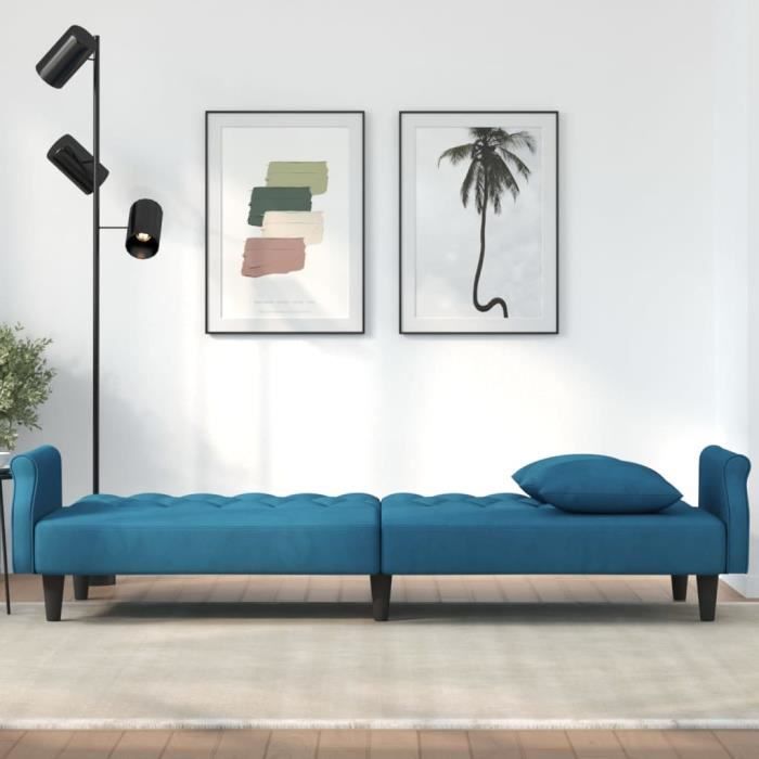 Produit similaire: Mothinessto Canapé-lit avec accoudoirs bleu velours LY-538