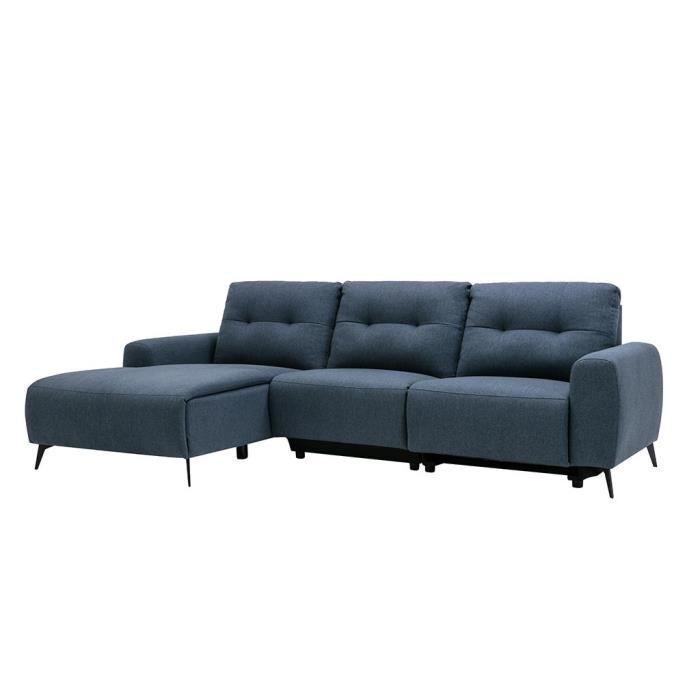 Produit similaire: Canapé d'angle relax électrique en tissu bleu - VENTE-UNIQUE - NERUDA - Style contemporain - 5 places
