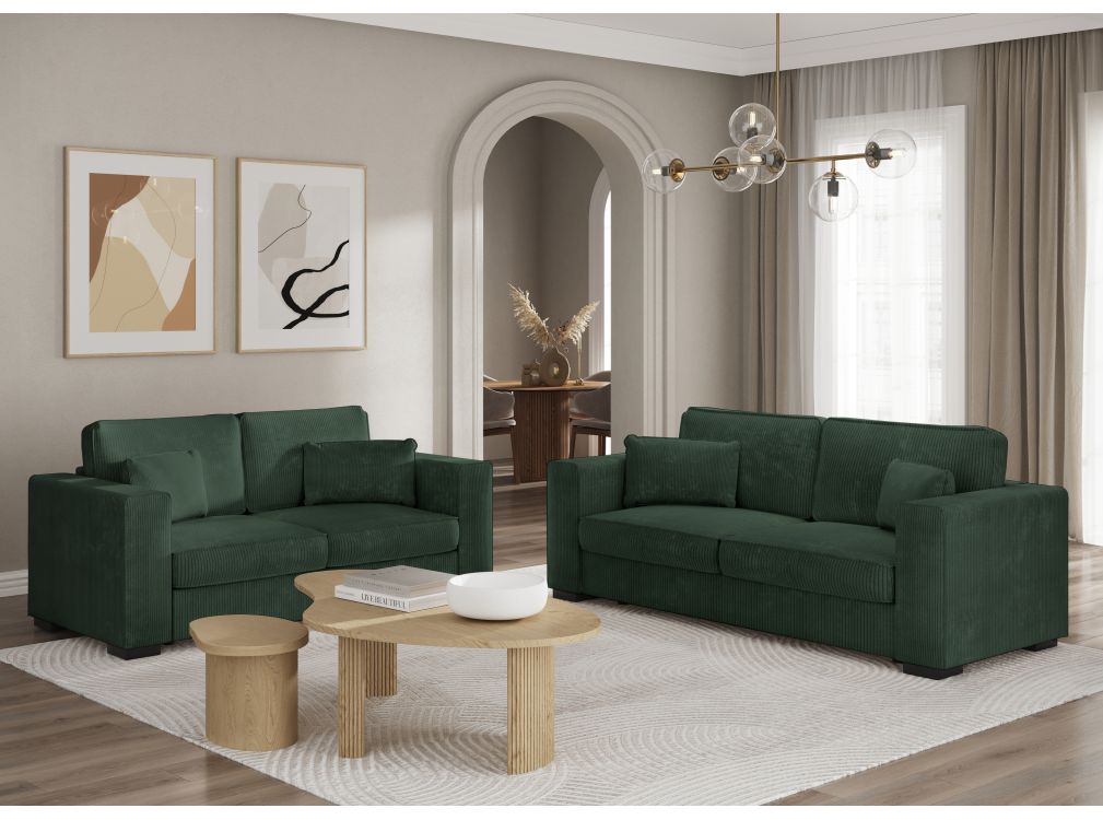 Produit similaire: Ensemble canapés 2 places et 3 places BELAMI en velours côtelé