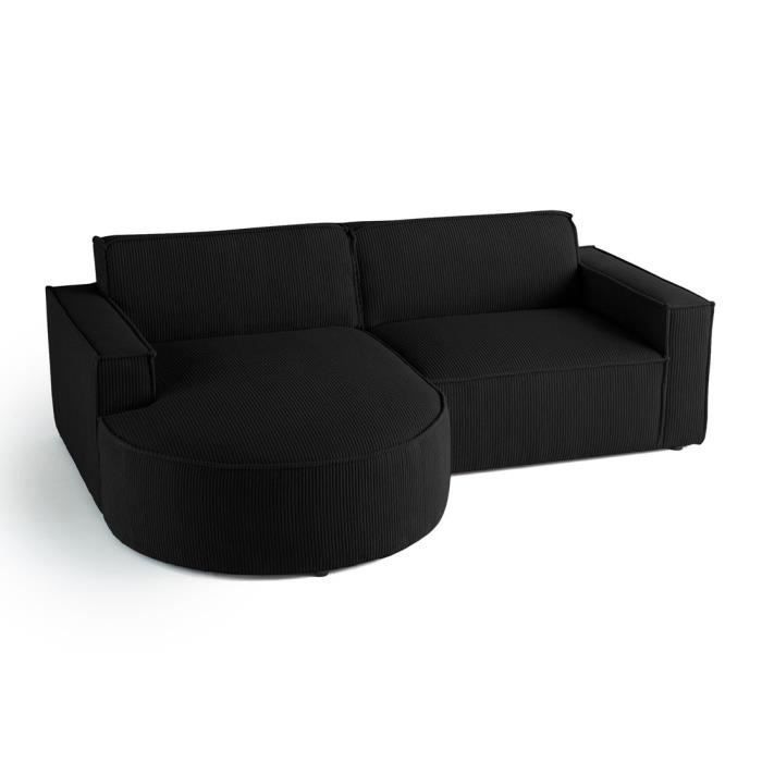 Produit similaire: Spiaggia - canapé d'angle gauche - 4 places - en velours côtelé - Noir