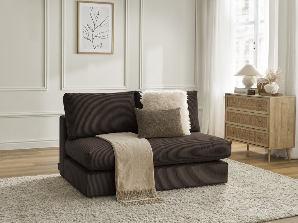 Produit similaire: Chauffeuse 2 places pour canapé modulable PARIS velours côtelé marron BOBOCHIC 2 places