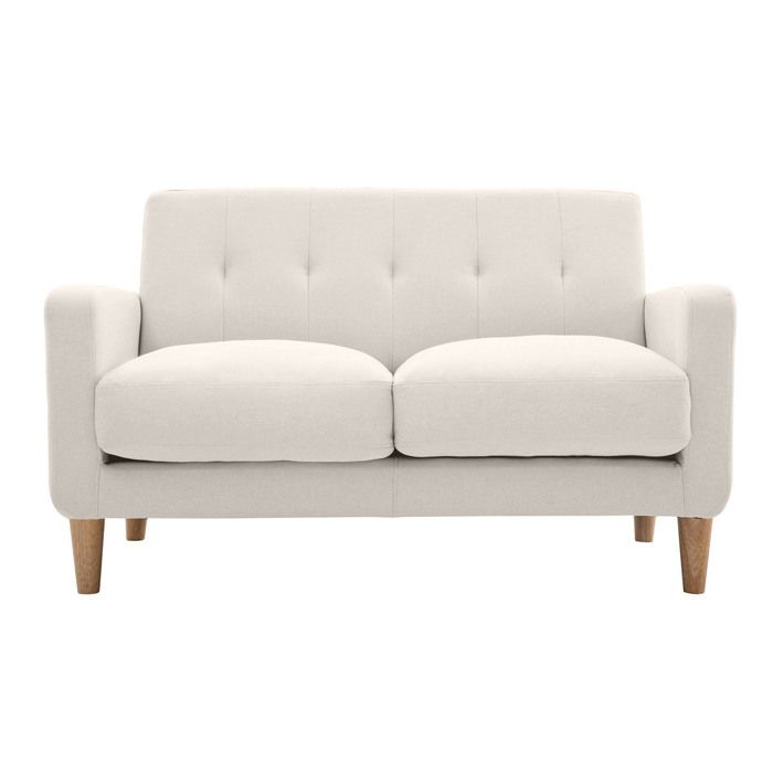 Produit similaire: Canapé scandinave 2 places en tissu beige et bois clair LUNA