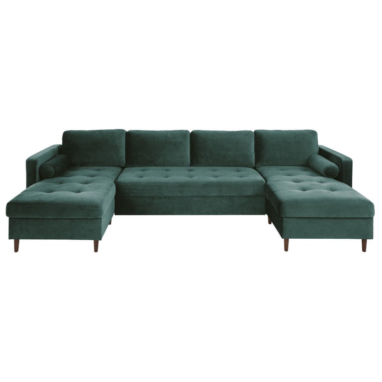 Produit similaire: OLIVIA - Canapé Convertible angle 7/9 places - Tissu velours vert