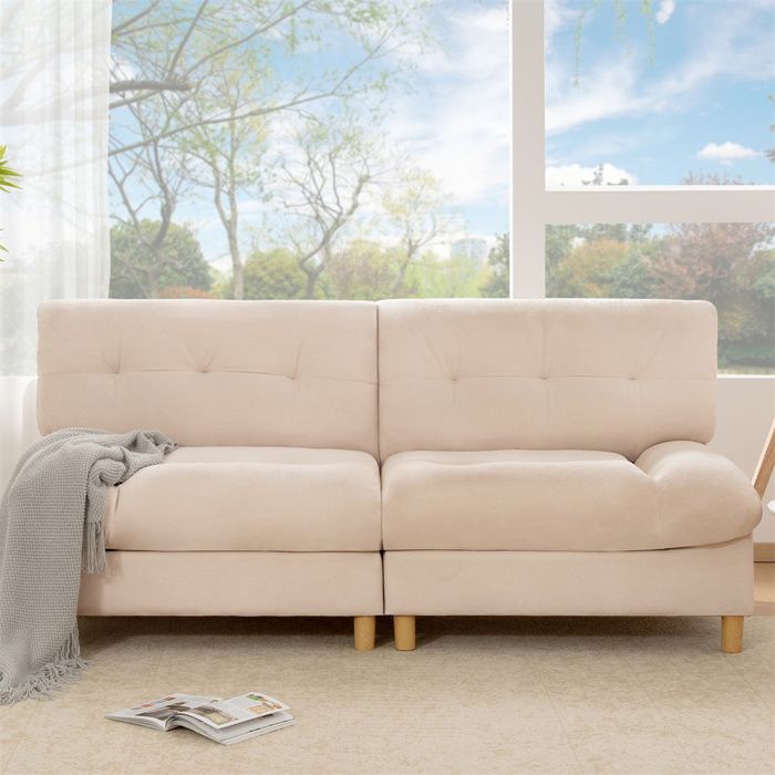 Produit similaire: Canapé de luxe en forme de nuage,Canapé 2/3 Places tissu en velours Teddy,canapé rembourré confortable pour salon,Beige