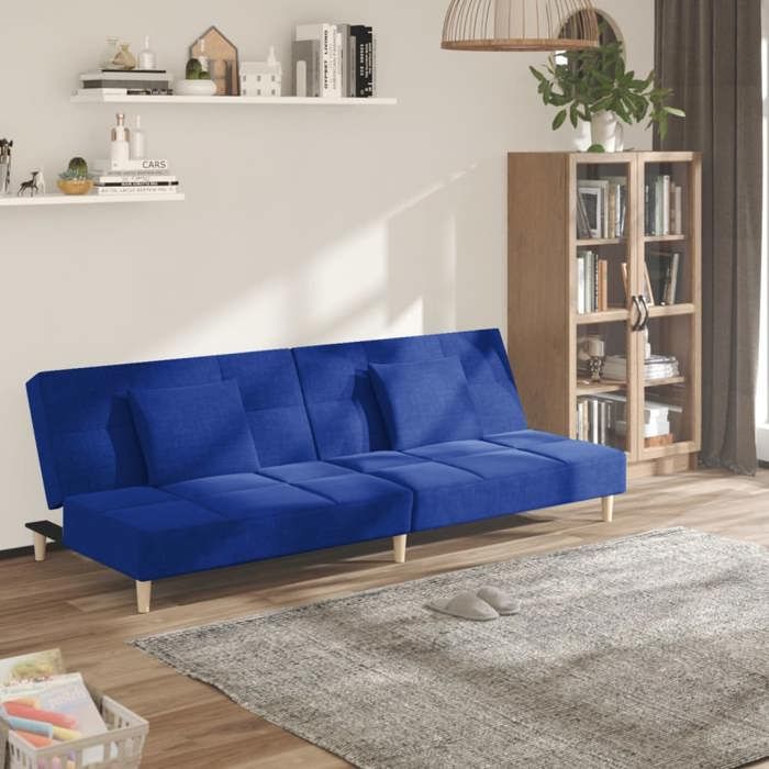 Produit similaire: Canapé-lit à 2 places avec deux oreillers bleu tissu 375796