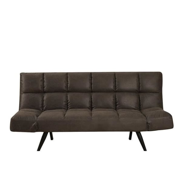 Canapé convertible Timo - Livin24 - 2 places - Gris - Cuir écologique - Quotidien