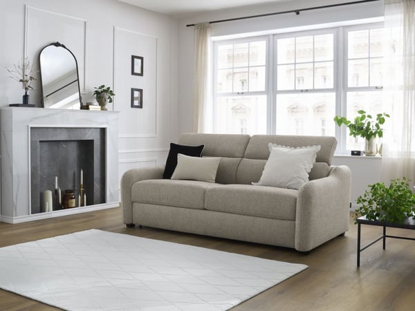 Jacob canapé droit convertible ouverture express 3 places taupe