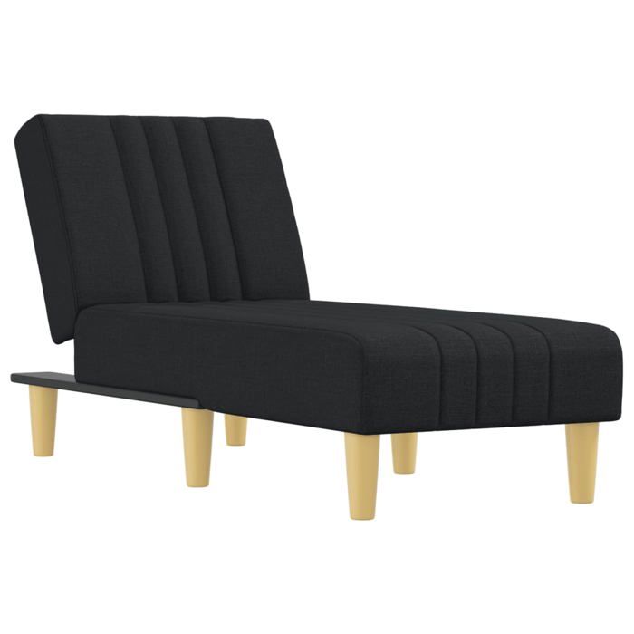 Produit similaire: Meridienne chaise longue pour interieur trois positions convertibles en tissu noir DEC026209