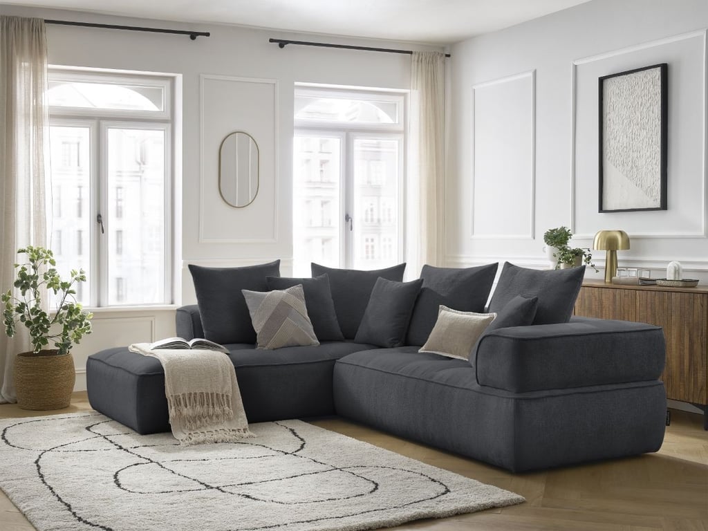 Produit similaire: Canapé d'angle L fixe WHESLEY gris foncé angle gauche BOBOCHIC 4 places