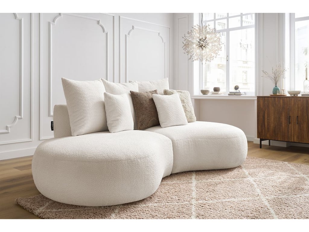Produit similaire: Saint-Germain canapé droit fixe 3 places tissu bouclette blanc