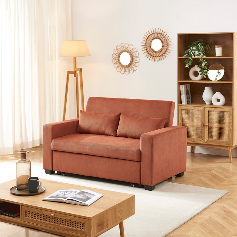 Produit similaire: eva - Canapé convertible velours côtelé Marron