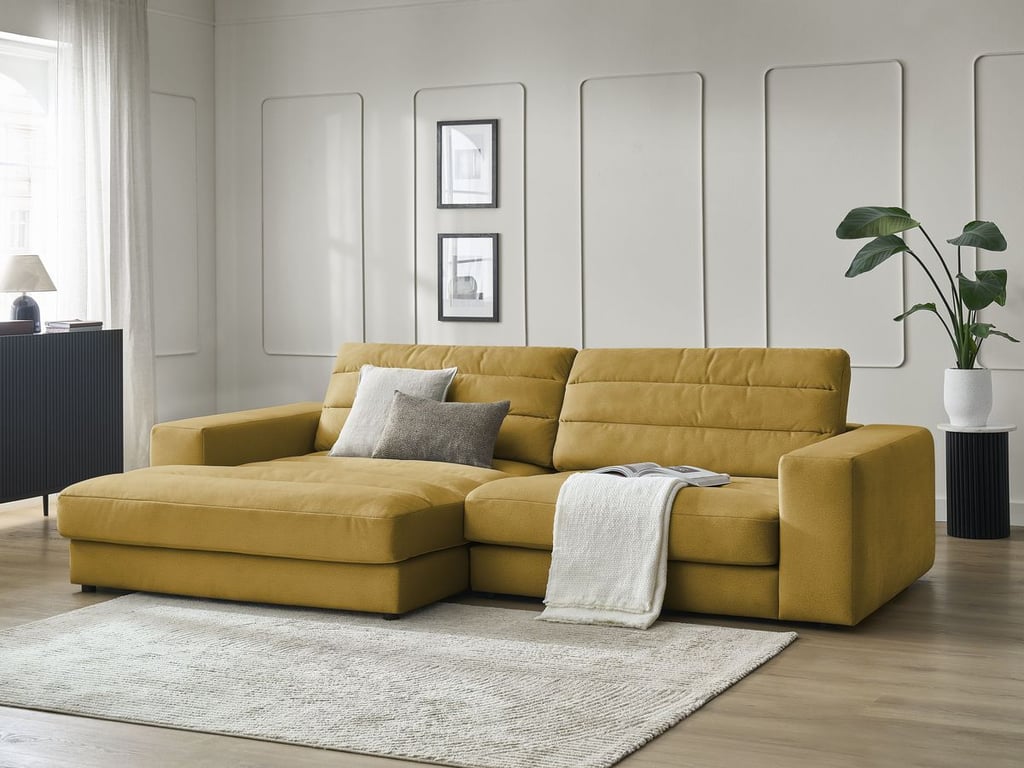 Produit similaire: Canapé d'angle fixe SIERRA velours jaune angle gauche BOBOCHIC 3 places