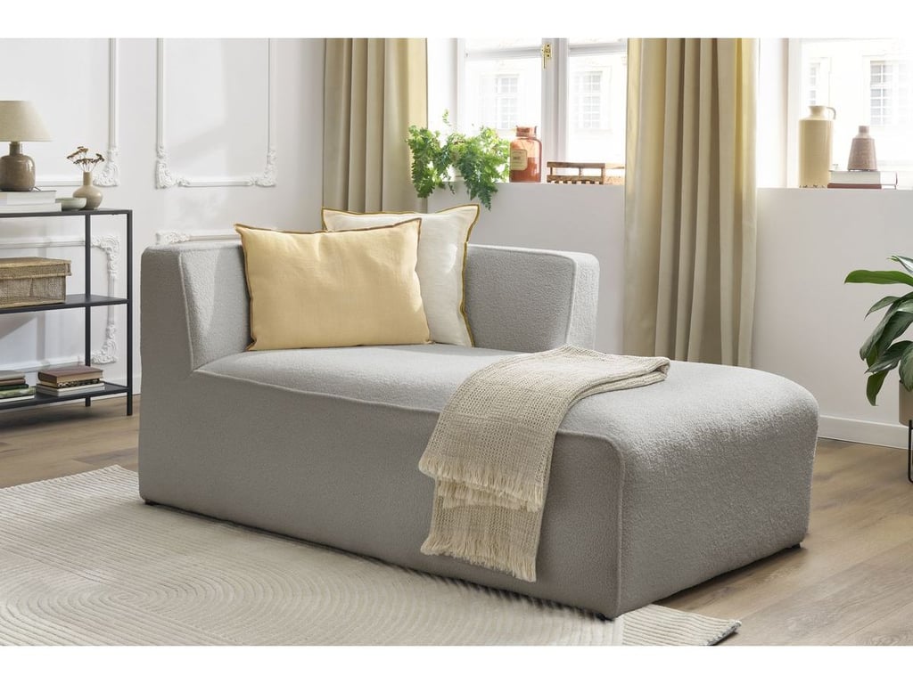 Produit similaire: Méridienne pour canapé modulable MEGEVE tissu bouclette gris clair angle droit BOBOCHIC 1 places