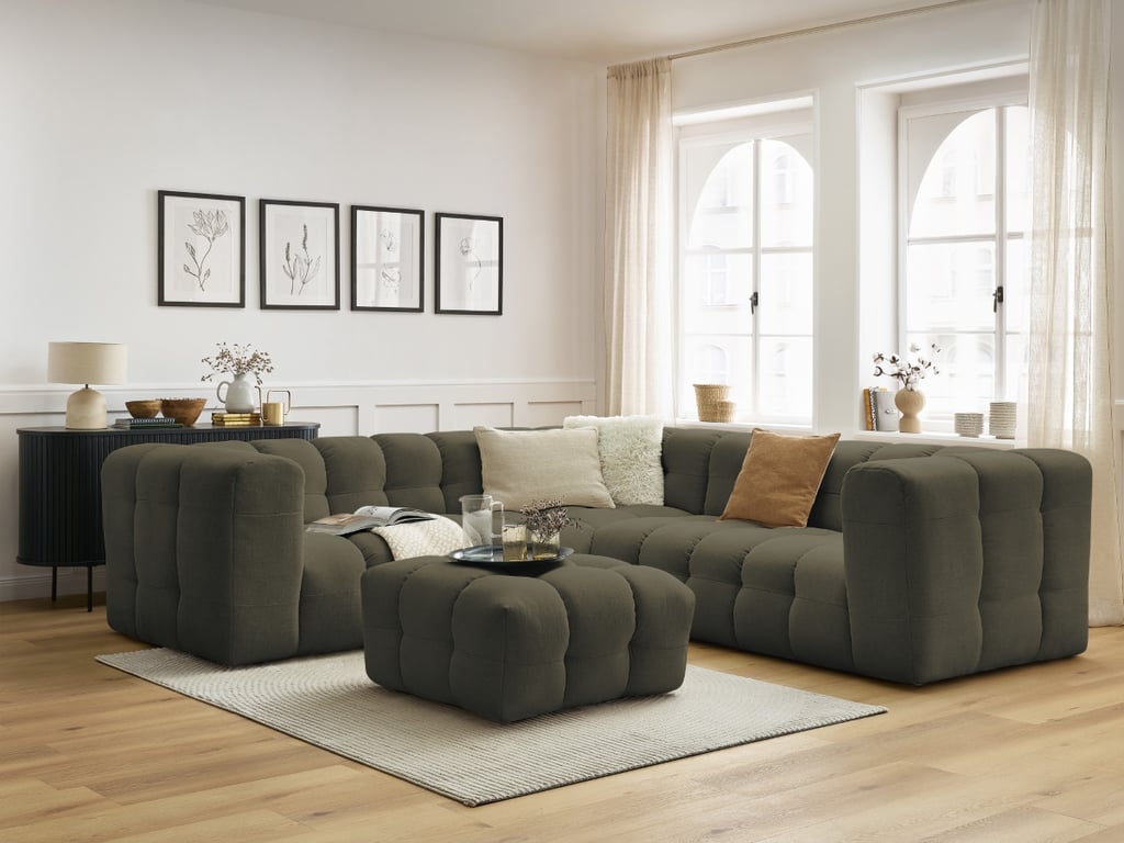 Produit similaire: Canapé d'angle réversible CLOUD avec pouf vert réversible BOBOCHIC 5 places