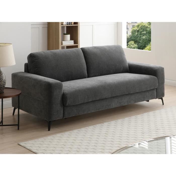 Produit similaire: Canapé 3 places convertible express en tissu gris anthracite DUJARDA