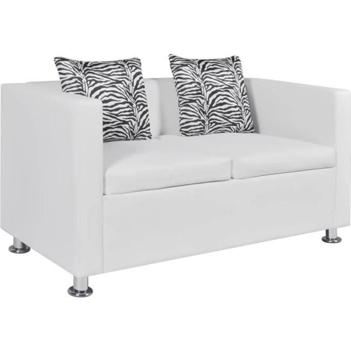 Produit similaire: Canapé à 2 places - OVONNI - Cuir synthétique Blanc - Convertible - Moelleux - Contemporain - Design