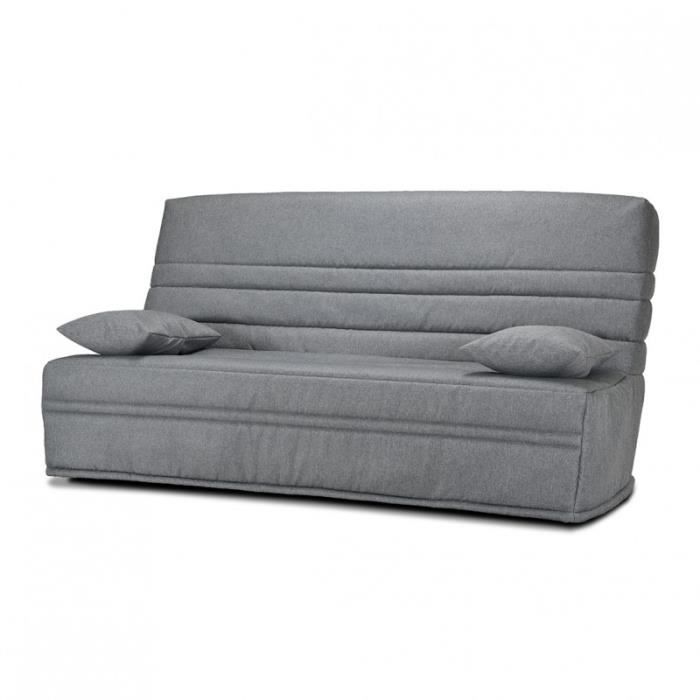 Produit similaire: Clic clac 130x190 cm en tissu gris chiné et matelas 13 cm - EBRO Meubletmoi