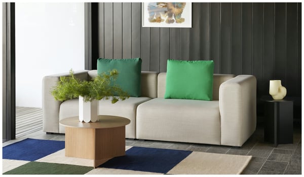 Mags - Canapé 2.5 places tissu vert