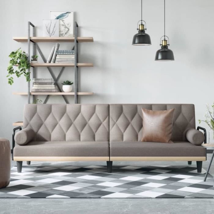 Produit similaire: Canapé-lit avec accoudoirs taupe tissu 351942