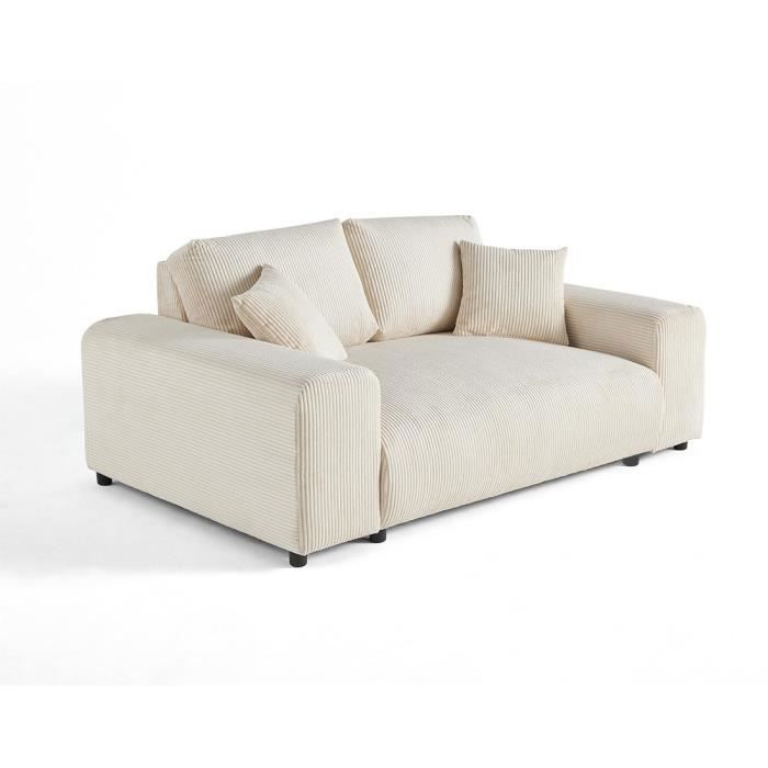 Produit similaire: Canapé droit 2 places en velours côtelé - LISA DESIGN - Garance - Beige - Fixe - Contemporain - Design