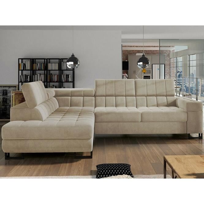 Produit similaire: Canapé d'angle Comfivo 232 - Marque Comfivo - Zetta 291 - Beige - Fonction de couchage - Ressorts Zig Zag