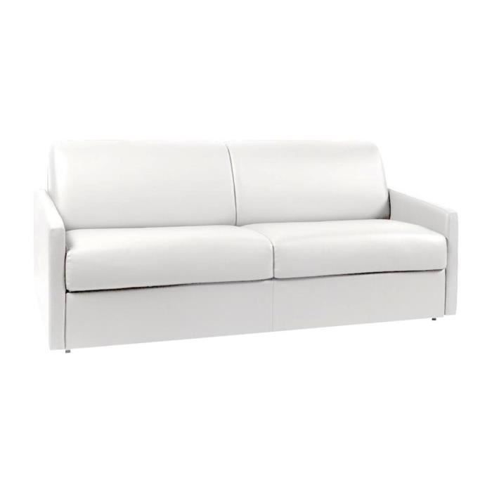 Produit similaire: Canapé 4 places  convertible express en simili CALIFE - Blanc - Couchage 160 cm - Matelas 22 cm