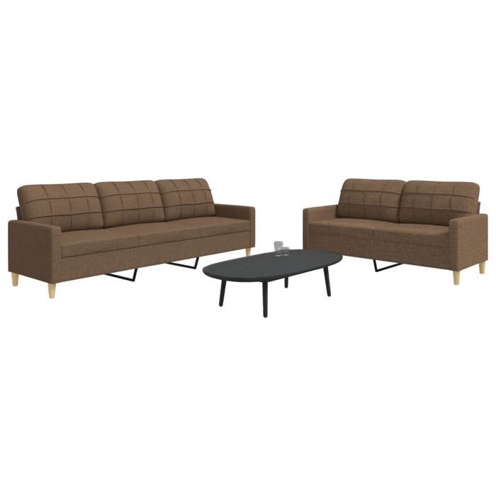 Produit similaire: Ensemble de canapés 2 pcs marron tissu, canapé, siège de canapé, canapé relax, canapé confort, fauteuil de télévision