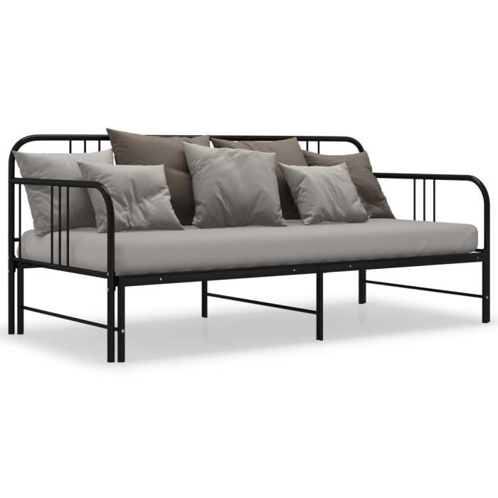 Produit similaire: FAN Cadre de canapé-lit extensible Métal 206 x 185 x 88 cm Noir