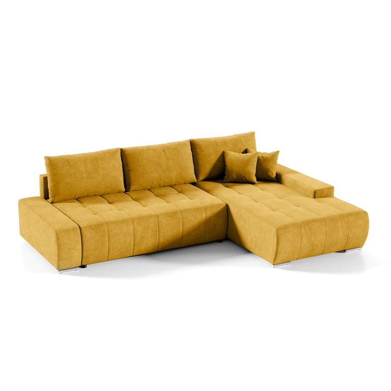 Produit similaire: Canapé d'angle convertible droit 4 places jaune