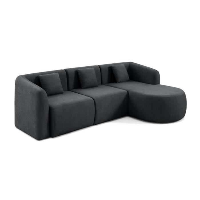Produit similaire: Ikare - canapé modulable d'angle droit - 4 places - en tissu - Gris