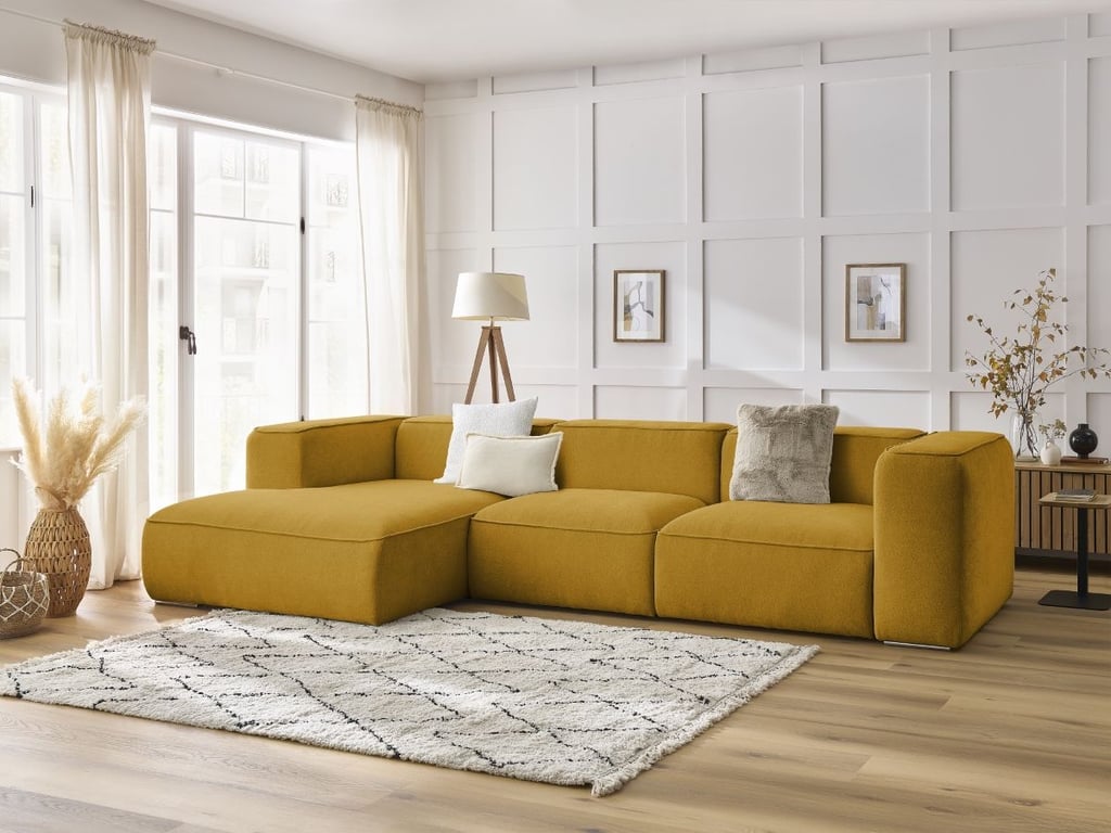 Produit similaire: Canapé d'angle fixe ZEPHYR jaune angle gauche BOBOCHIC 4 places