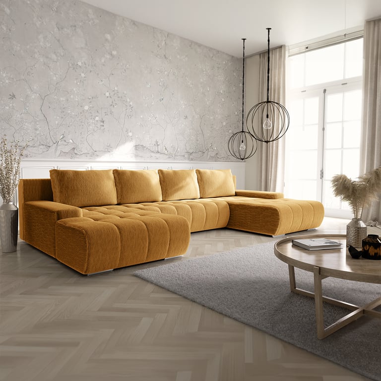 Produit similaire: jonas - Canapé convertible velours côtelé Jaune
