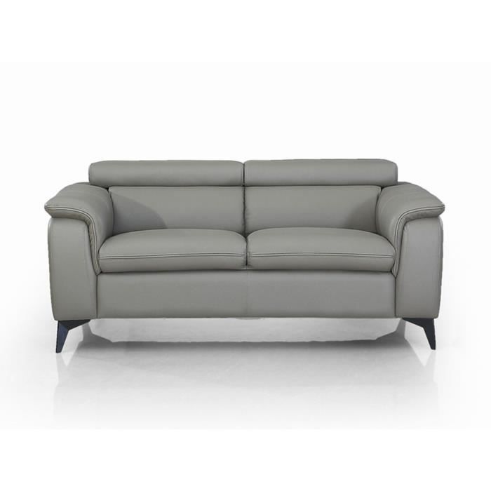 Produit similaire: Canapé en cuir 2 places NEYLA Gris souris - Angle Droit
