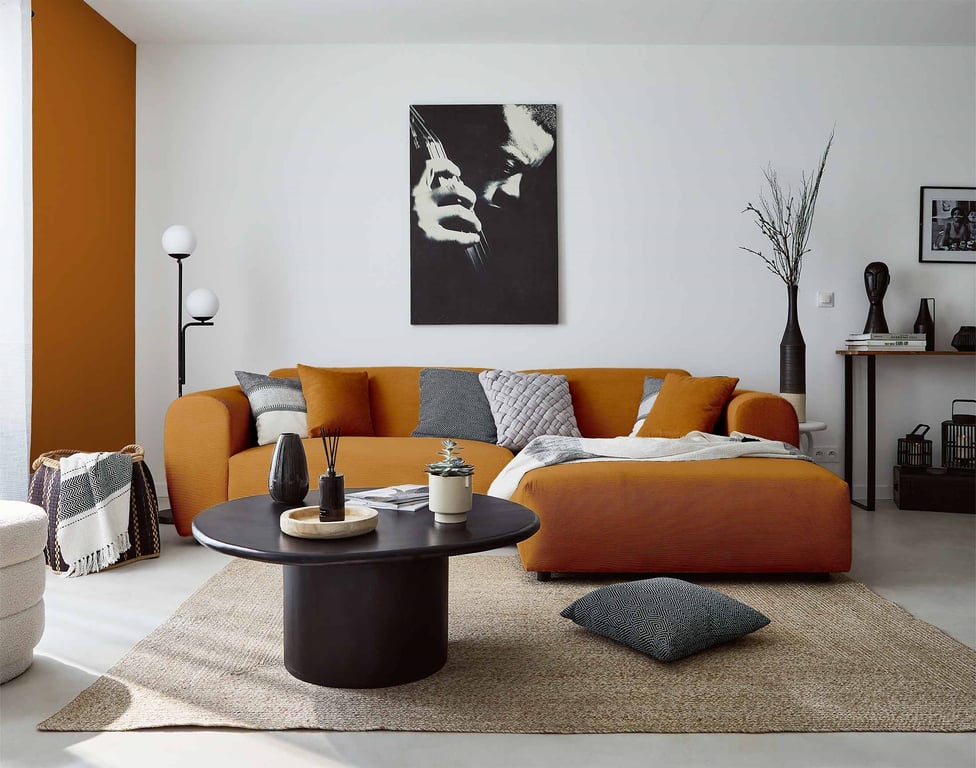 Produit similaire: aumance - Canapé velours côtelé Orange