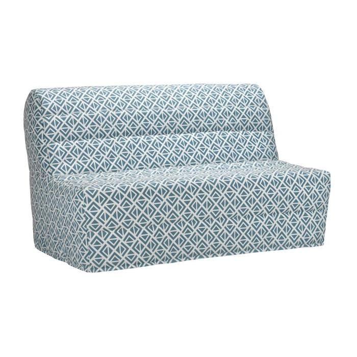 Produit similaire: Canapé convertible BZ 100% coton bleu ciel imprimé graphique - COWBOY III