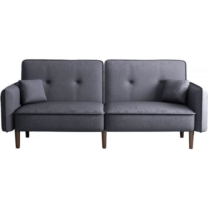 Produit similaire: Canapé droit clic clac convertible " Caspian" - Gris