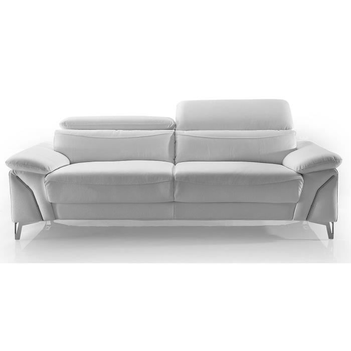Produit similaire: Canapé 3 places en cuir MILAN Blanc - Angle Droit