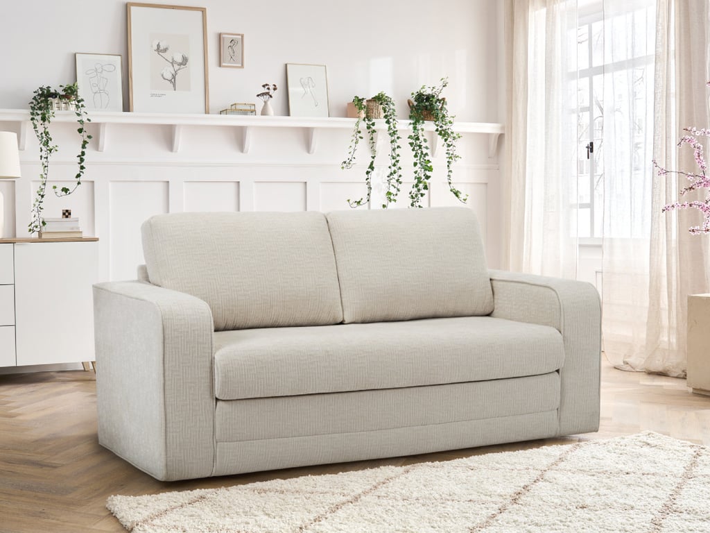 Produit similaire: Canapé droit convertible déplimousse COME tissu texturé beige BOBOCHIC 2 places