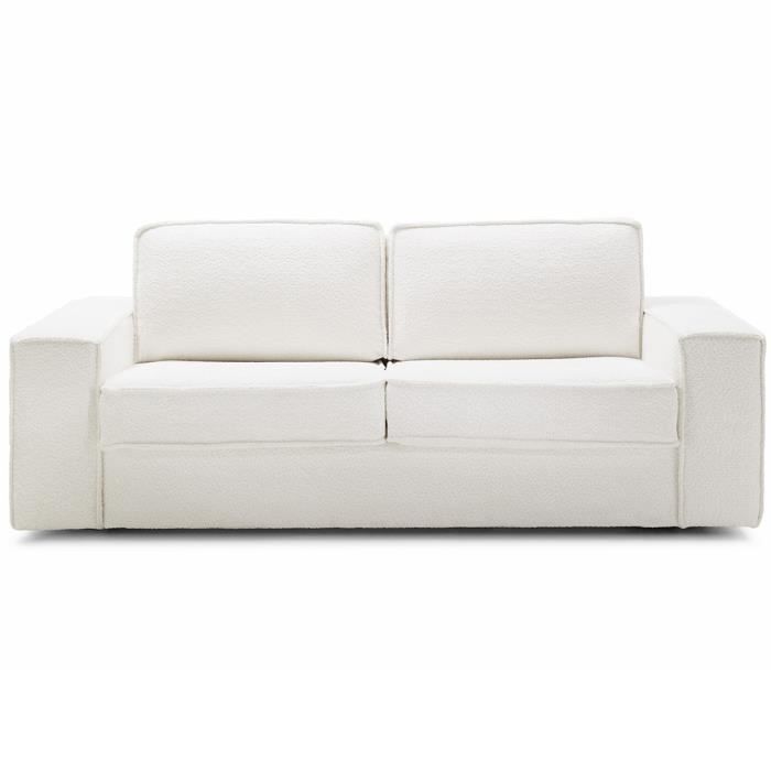 Produit similaire: Canapé convertible Dario bouclé écru - HOMIFAB - 3 places - Couchage quotidien
