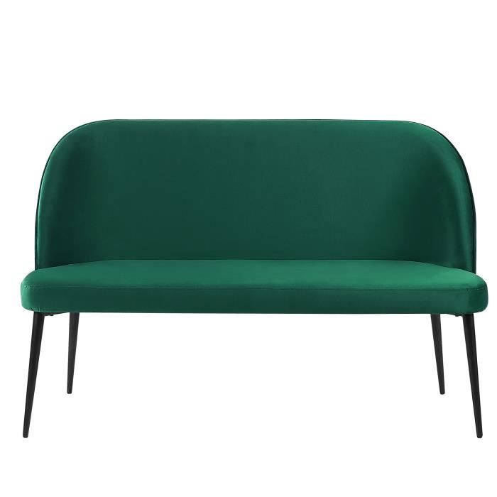 Produit similaire: Canapé banquette 2 places en velours vert foncé OSBY
